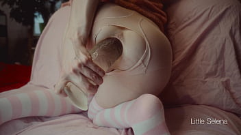 Anal training with huge toy trailer