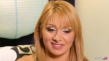 Blonde flexible perfect cougar mature at first time casting roleplay sex with big dick boy