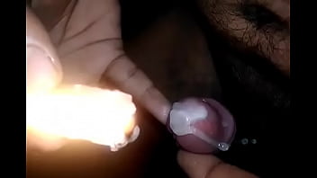 Indian slave boy melting wax on his cock from getting order from his mistress