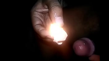 Indian slave boy melting wax on his cock from getting order from his mistress