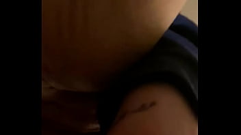 At home playing with my purple friend