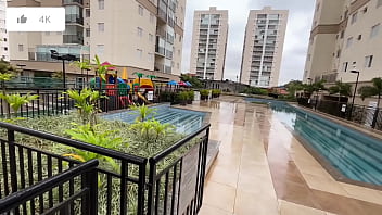 Mostrando apartamento novo e estreando com foda caseira ft amberzinha