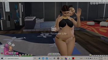 Big booty girl hugged from behind nudged up against window by the strength of her ex's bulge