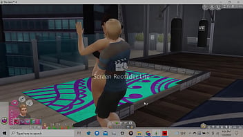 Big booty girl hugged from behind nudged up against window by the strength of her ex's bulge