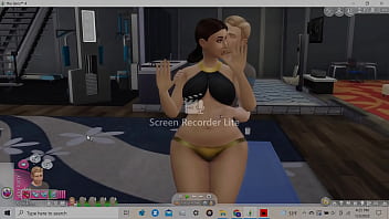 Big booty girl hugged from behind nudged up against window by the strength of her ex's bulge