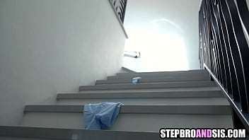 Step sisters suck & fuck handcuffed step daddy