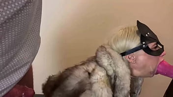 Hd scene lady crazywifeslut fur coat and throat destruction