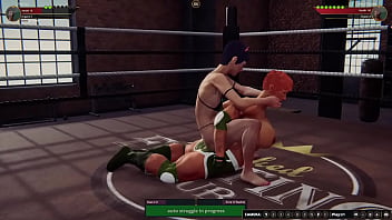 Xiao vs aine nf3d female mma combat ring