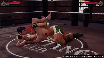 Xiao vs aine nf3d female mma combat ring