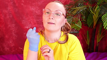 Asmr video with medical nitrile gloves arya grander