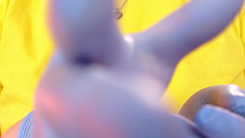 Asmr video with medical nitrile gloves arya grander