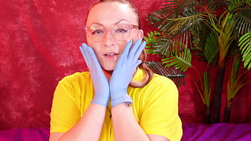 Asmr video with medical nitrile gloves arya grander