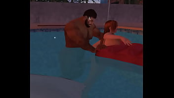 Outside pool sex Outside pool sex