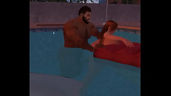 Outside pool sex Outside pool sex