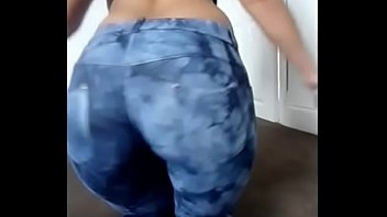 Tight blue denim jeans