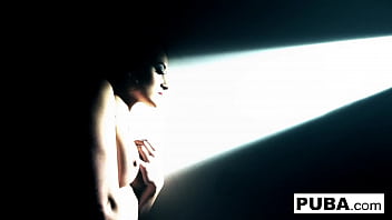 Brunette babe rubs herself