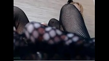 Masturbating and sexy bodystockings foot job