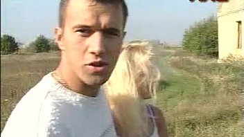 Fucking outdoors with a blonde bitch