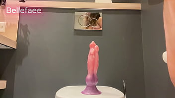 Bad dragon loud creampie in my parents toilet Bad dragon loud creampie in my parents toilet