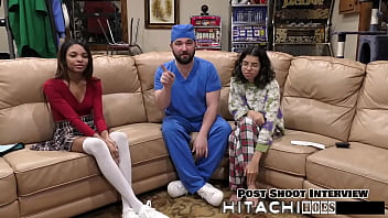 Freshman gets mandatory hitachi orgasm solana