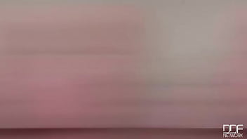 Pink pantyhose beauty she loves playing with her shaved pussy