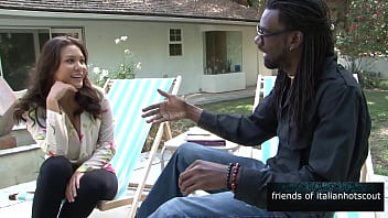 Sexy girl with light skin fucks a black guy with a huge cock