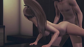 Very hot 3d sex in room