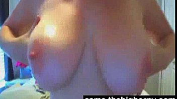 Huge juggs babe masturbating her pussy