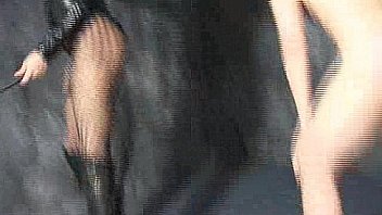 Mistress humiliates slave and whips his ass and balls