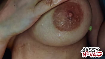 Teen girl tease dancing & playing with crushed grapes