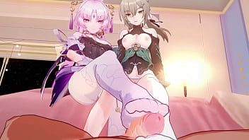 Honkai star rail caelus x fu xuan & qingque sex hentai 3d animation