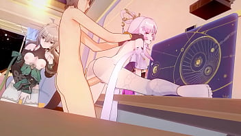 Honkai star rail caelus x fu xuan & qingque sex hentai 3d animation