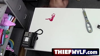 Christy love is brought to the back office by security guard jack vegas and after checking the security tapes