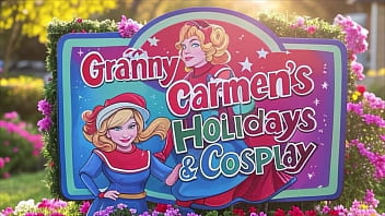 Old mature celebrates christmas in july masturbating with dildo