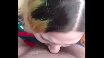 Slut princess blowjob in woods