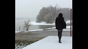 Crossdresser Uotside At Winter Again An Ather Place thumbnail