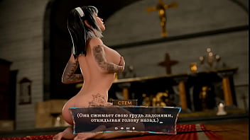 During prayer a nun was fucked by a barbarian 3d hentai game animation