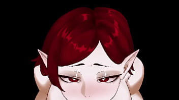 Red haired elf girl blowjob