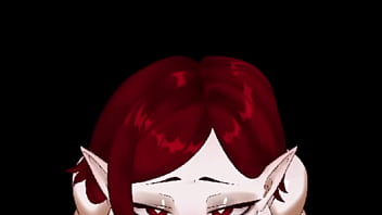 Red haired elf girl blowjob