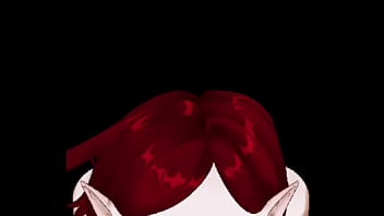 Red haired elf girl blowjob