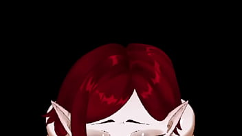 Red haired elf girl blowjob