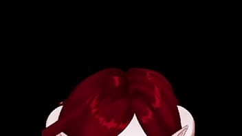 Red haired elf girl blowjob
