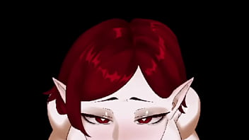 Red haired elf girl blowjob