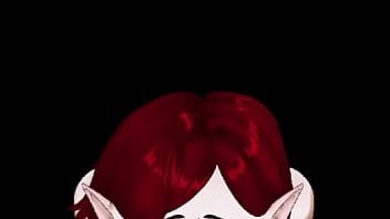 Red haired elf girl blowjob