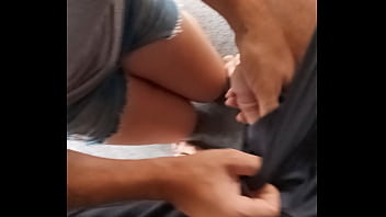 Big cock gets blown outdoors