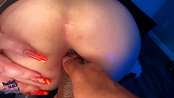 Goth bitch takes bbc in all holes gaped & creampied