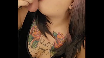 Lipstick marks and sloppy deepthroat