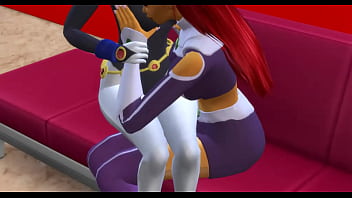 Dc superheroes hentai with raven and starfire