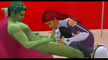 Dc superheroes hentai with raven and starfire