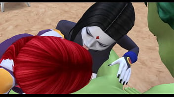 Dc superheroes hentai with raven and starfire